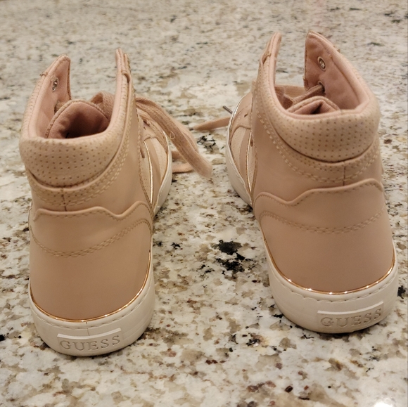 Guess Rose Gold / Pink High Top Sneakers - Picture 4 of 8